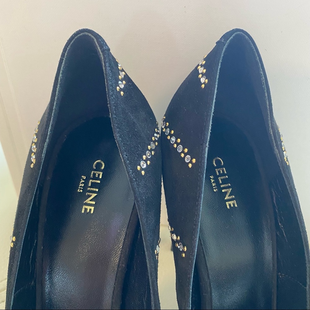NWT 100% Authentic Celine Sharp Suede Pumps - Picture 11 of 14